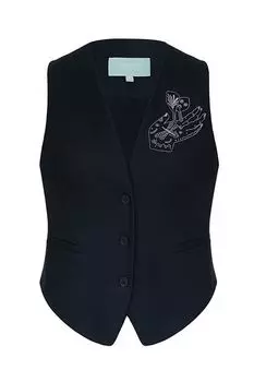 Жилет льняной с принтом DREAMS by Alena Akhmadullina