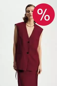 Жилет льняной удлиненный Nume