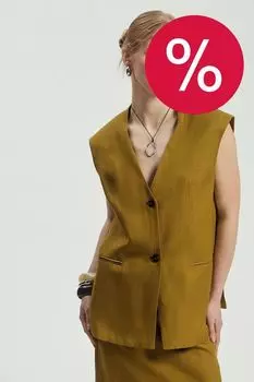 Жилет льняной удлиненный Nume