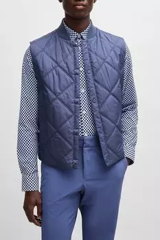 Жилет прямого кроя с ромбовидной стежкой BOSS