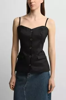 Жилет с добавлением льна на бретельках Guess