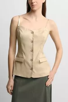 Жилет с добавлением льна на бретельках Guess