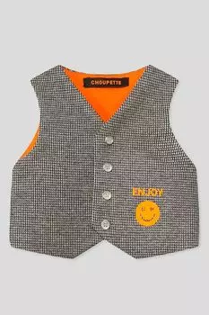 Жилет с принтом гусиная лапка Choupette