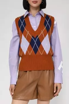 Жилет с узором аргайл HUGO