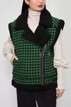 Жилет с узором гусиная лапка Twist