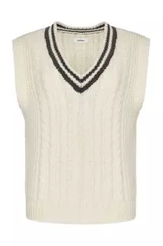 Жилет шерстяной с контрастной окантовкой PAPAYA