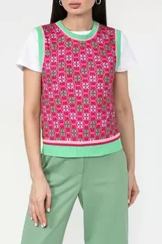 Жилет трикотажный с принтом Pinko