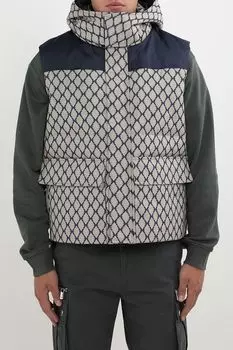 Жилет утепленный с капюшоном и карманами John Richmond