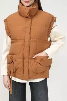 Жилет утепленный с объемным воротником Twist