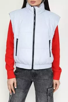 Жилет утепленный с воротником-стойкой HUGO