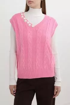 Жилет вязаный с бусинами BELUCCI