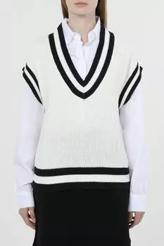 Жилет вязаный с контрастными деталями Piombo