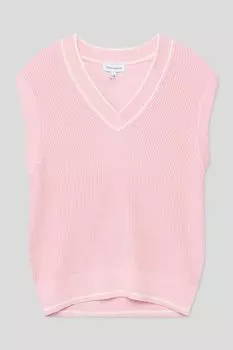 Жилет вязаный с V-образным вырезом Silver Spoon