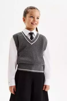 Жилет вязаный с V-образным вырезом Silver Spoon