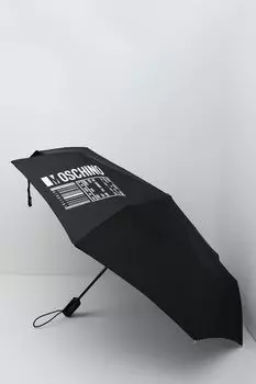 Зонт-автомат с принтом Care label Moschino