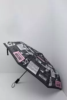 Зонт-автомат с принтом Newspaper Moschino