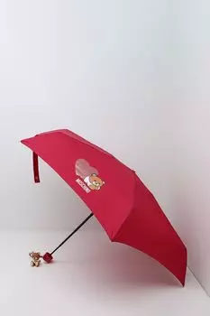 Зонт-автомат с принтом Teddy Heart Moschino