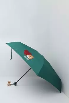 Зонт механический с принтом Teddy Heart Moschino