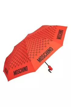 Зонт с фирменным принтом DQM allover Moschino