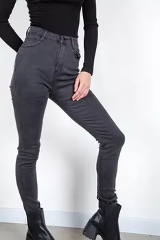 Джинсы женские утепл Denim HS-3400 (26, Черный)