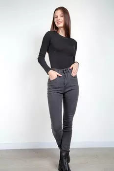 Джинсы женские утепл Denim HS-3412 (32, Черный)