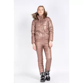 Комплект женский (брюки+куртка) STOLNIK 27080-1 + нат. мех (XL, Черный)