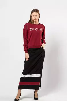 Комплект женский (толстовка+юбка) Samo W3112 (XS-XL, Бордовый)