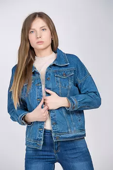 Куртка женская джинс Denim Y816-1 (M, Синий)