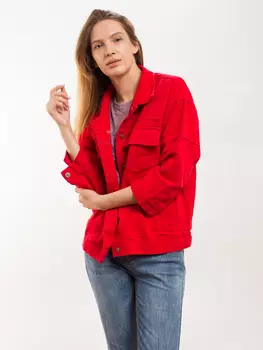 Куртка женская джинс Fashion 9825 (L, Розовый)