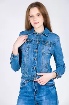 Куртка женская джинс VIPLION VP-Y8182 (2XL, Синий)