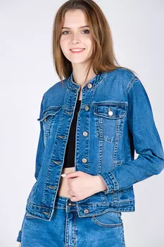 Куртка женская джинс VIPLION VP-Y8187 (2XL, Синий)
