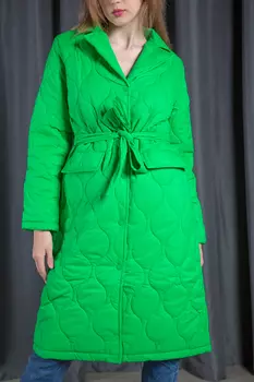 Пальто женское синт. AS.YLM 1910 + пояс (XL, Сиреневый)