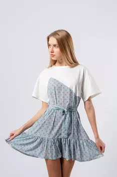 Платье женское JiaJia 929 (L-XL, Голубой)