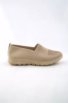 Полуботинки (туфли) женские Fashion H13601-5 текстиль (41, Бежевый)