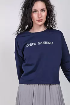 Толстовка женская Queen 902 (M-L, Темно-Синий)