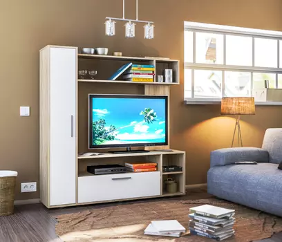 Ирен СБ-2302 Стенка Дуб Сонома/Белый.