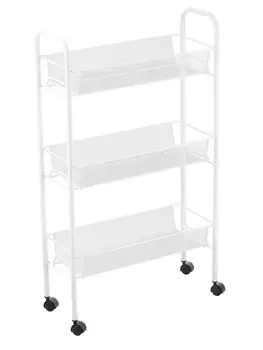 Этажерка UniStor FREYA 3-х ярусная на колёсиках с глубокими корзинками.