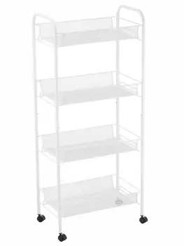 Этажерка UniStor MIRAGE 4-х ярусная на колёсиках с глубокими корзинками.