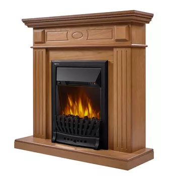 Камин Electrolux Classic EFP/P-1020LS с порталом Bianco Classic шпон дуб