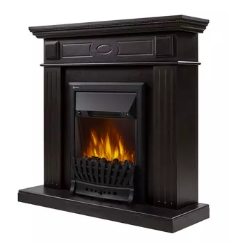 Камин Electrolux Classic EFP/P-1020LS с порталом Bianco Classic шпон венге