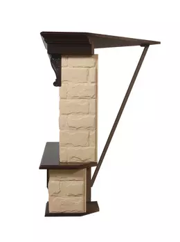 Камин Electrolux EFP/P-3020LS с порталом Forte 30S камень бежевый, шпон темный дуб