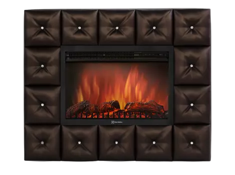 Камин Electrolux EFP/P-3020LS с порталом Crystal 30 тёмная экокожа