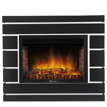 Камин Electrolux EFP/P-3020LS с порталом Moderno 30 шпон чёрный дуб