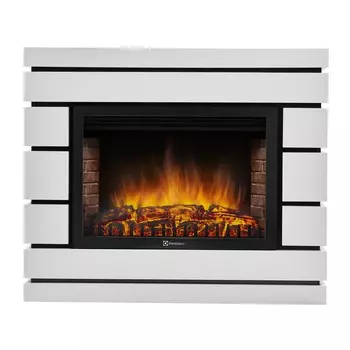 Камин Electrolux EFP/P-3020LS с порталом Moderno 30 шпон белый дуб