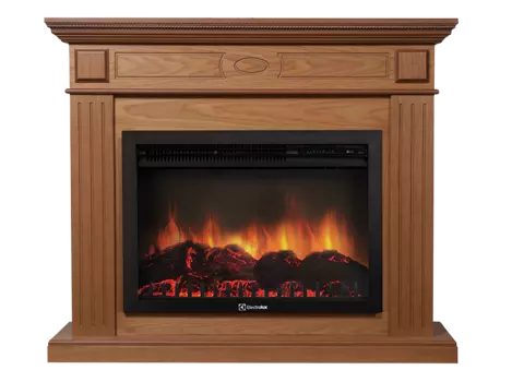 Камин Electrolux Sphere Plus EFP/P-3320RLS с порталом Bianco 30 шпон Дуб