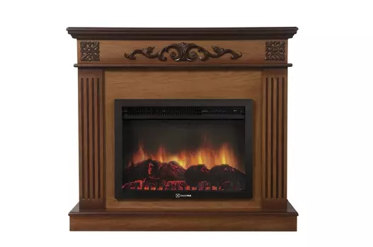 Камин Electrolux Sphere Plus EFP/P-3320RLS с порталом Noce 30 шпон орех