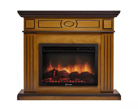 Камин Electrolux Sphere Plus EFP/P-3320RLS с порталом Bianco 30 шпон орех