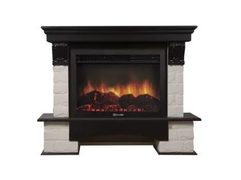 Камин Electrolux Sphere Plus EFP/P-3320RLS с порталом Forte 30S камень белый, шпон венге