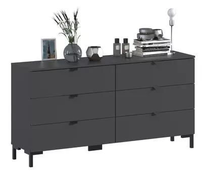 Комод Тренд СБ-3442 6 ящиков диамант серый