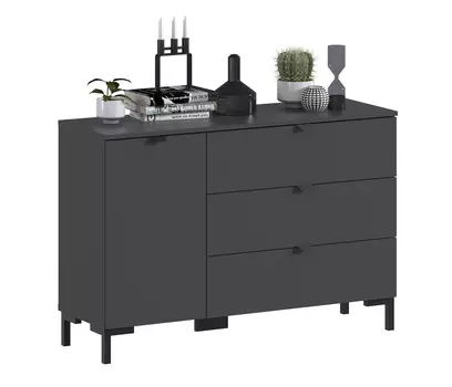 Комод Тренд СБ-3446 3 ящика, 1 дверь Диамант серый